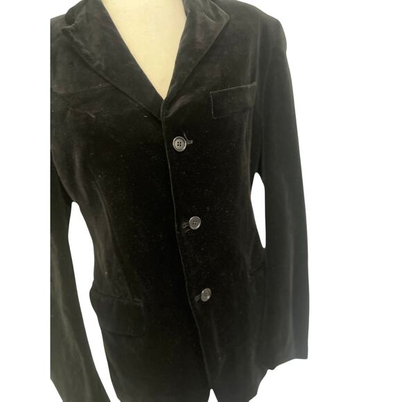 Mediterranean  mens Italian preppy goth faux velvet blazer jacket *no size tag* - Picture 2 of 10